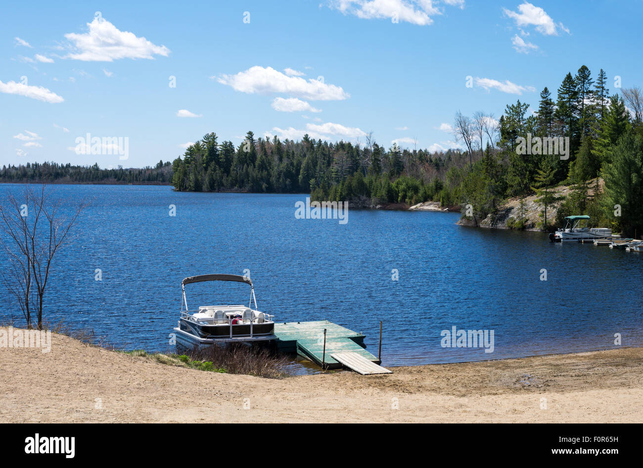 Parc national de la Mauricie, Québec, vue sur le lac Blanc Banque D'Images