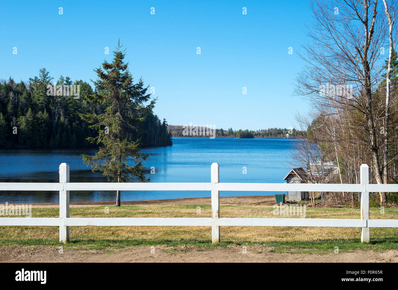 Parc national de la Mauricie, Québec, vue sur le lac Blanc Banque D'Images