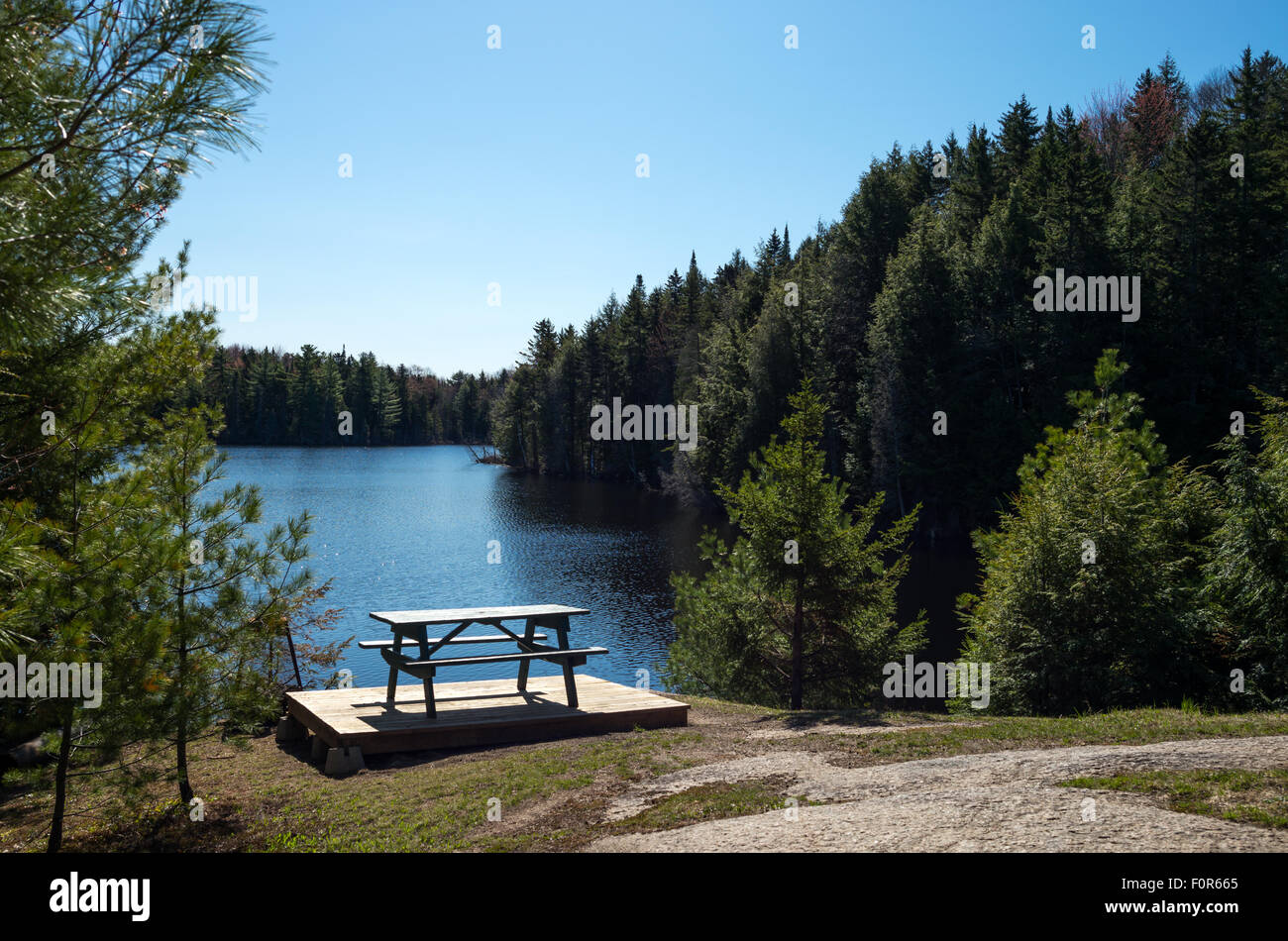 Québec, parc national de la Mauricie, la vacance lake Banque D'Images