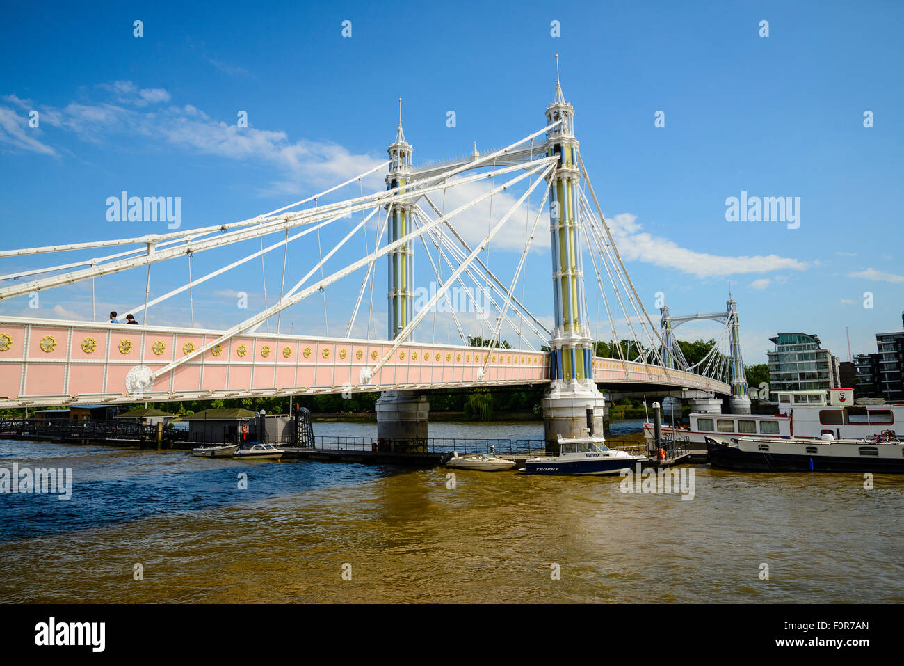 L'Albert Bridge sur la Tamise Londres Banque D'Images