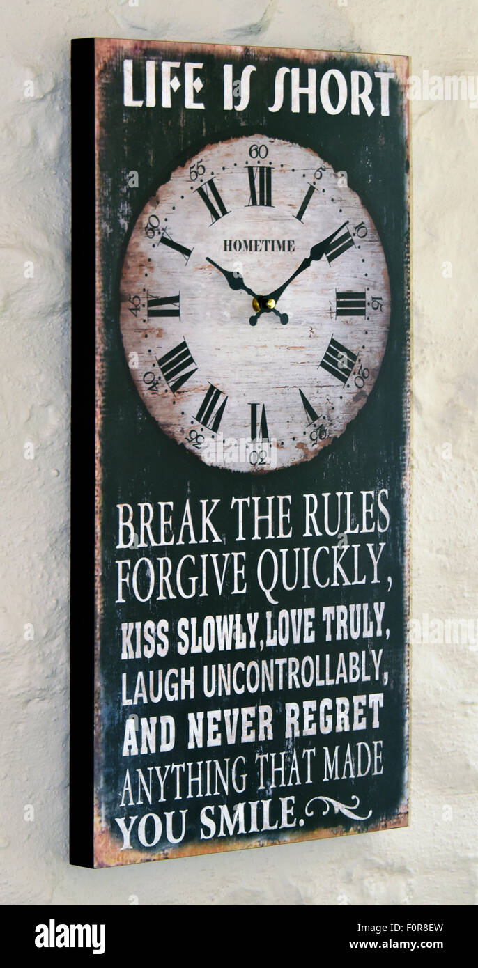 Hometime horloge. Banque D'Images
