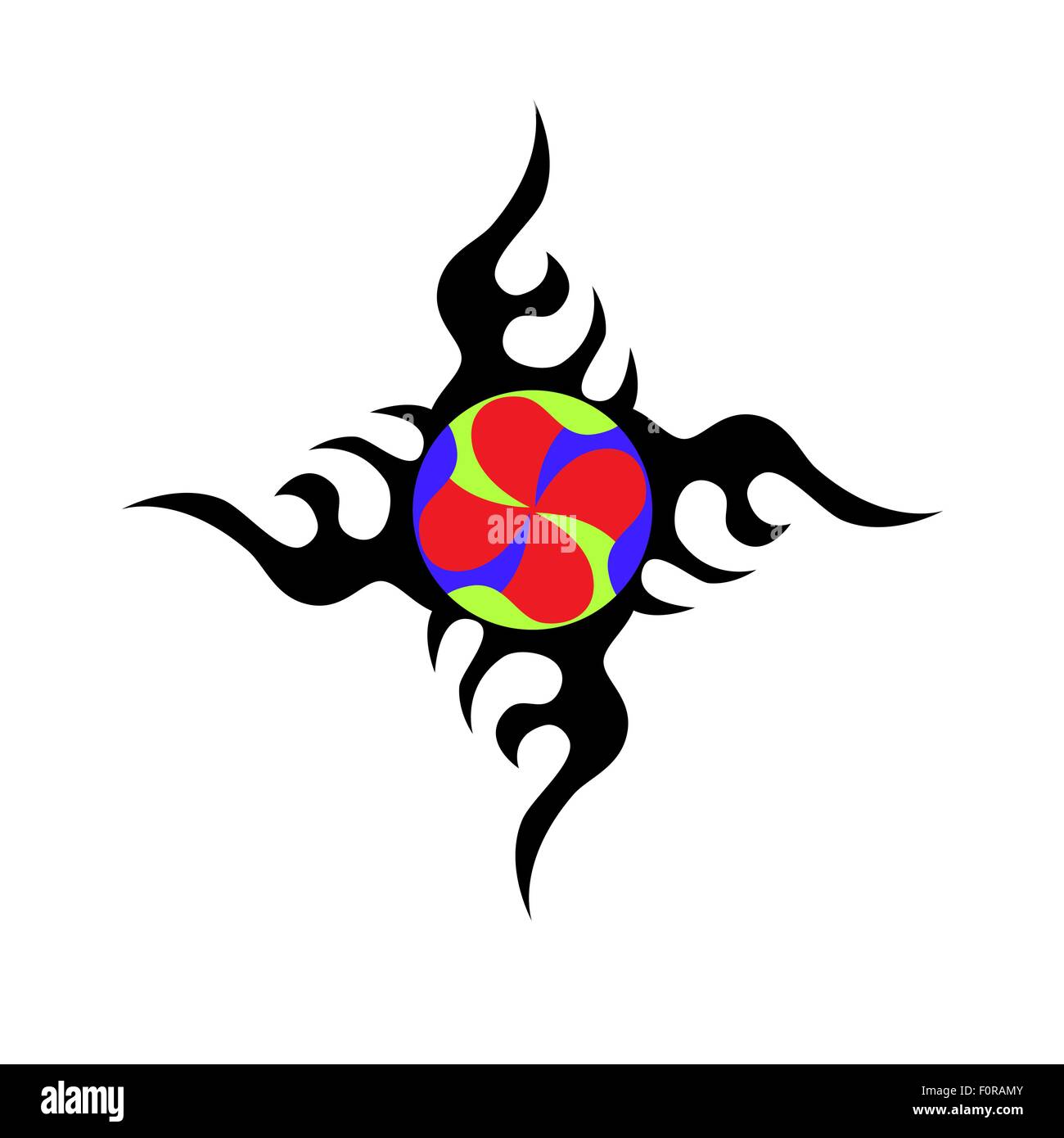 Motif. Design. Tattoo. L'ornement. Illustration de Vecteur