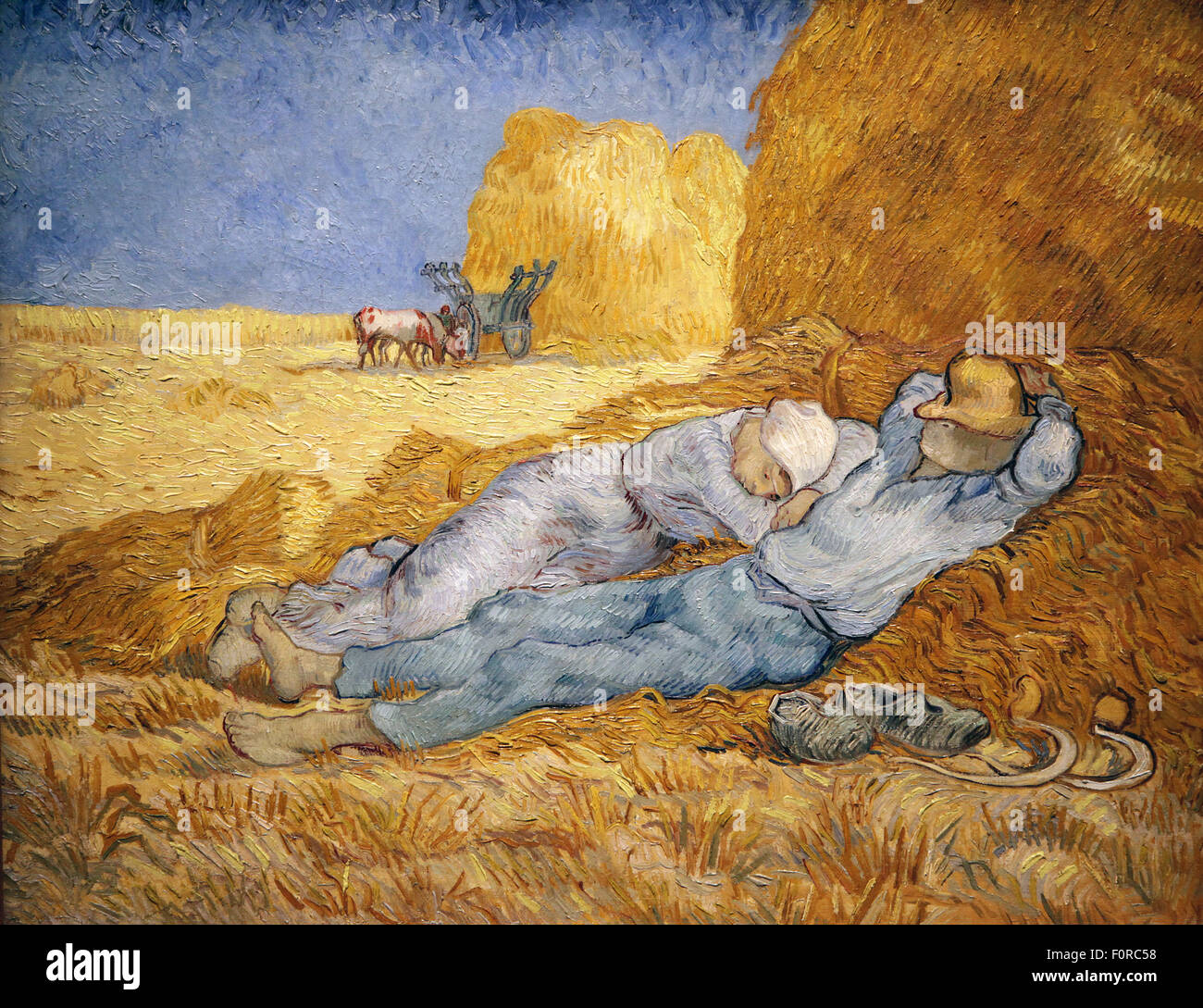 La sieste d'après Millet (1889) de Vincent van Gogh (1853-1890). Banque D'Images