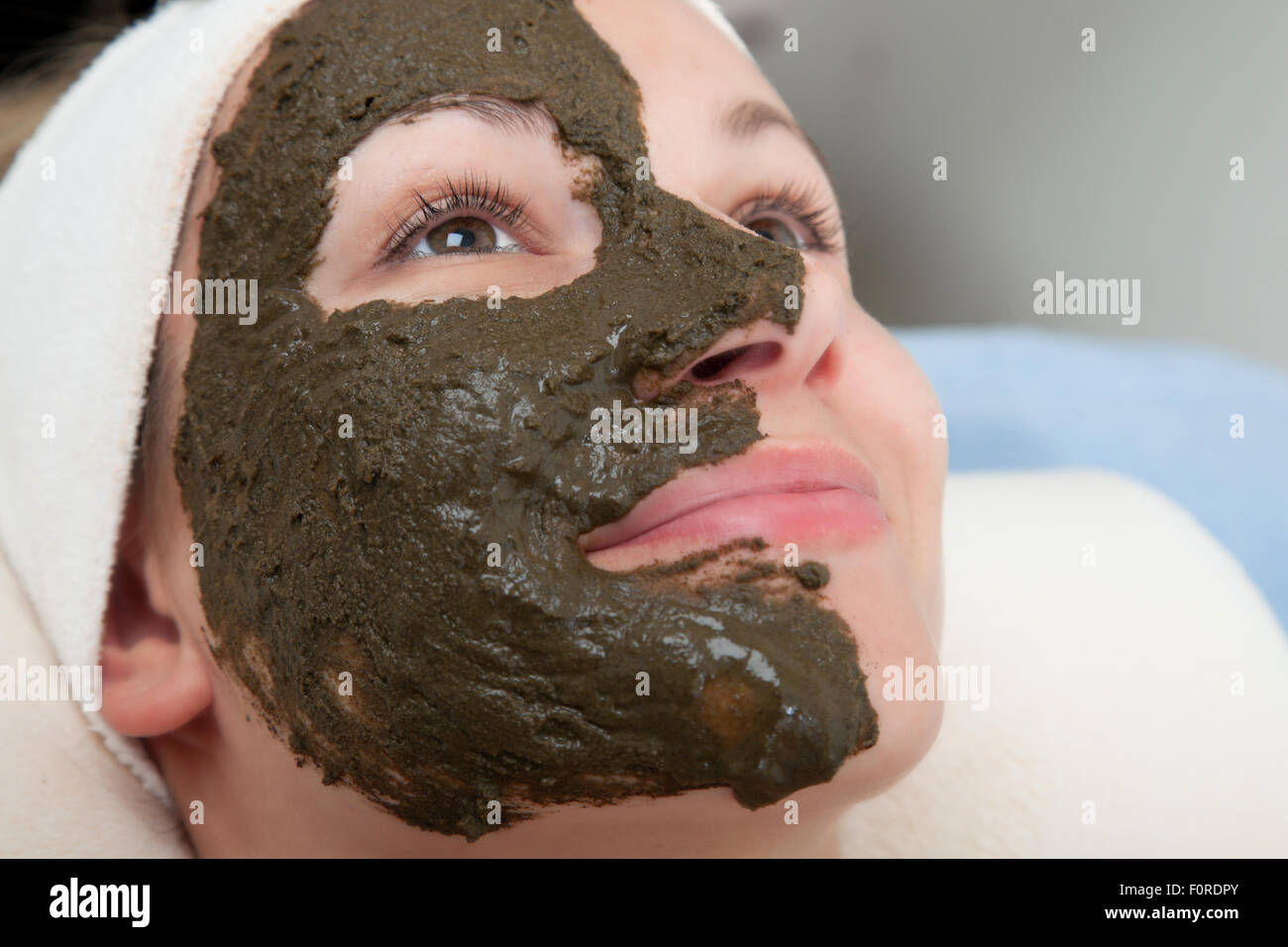 Masque de beauté aux algues Banque D'Images