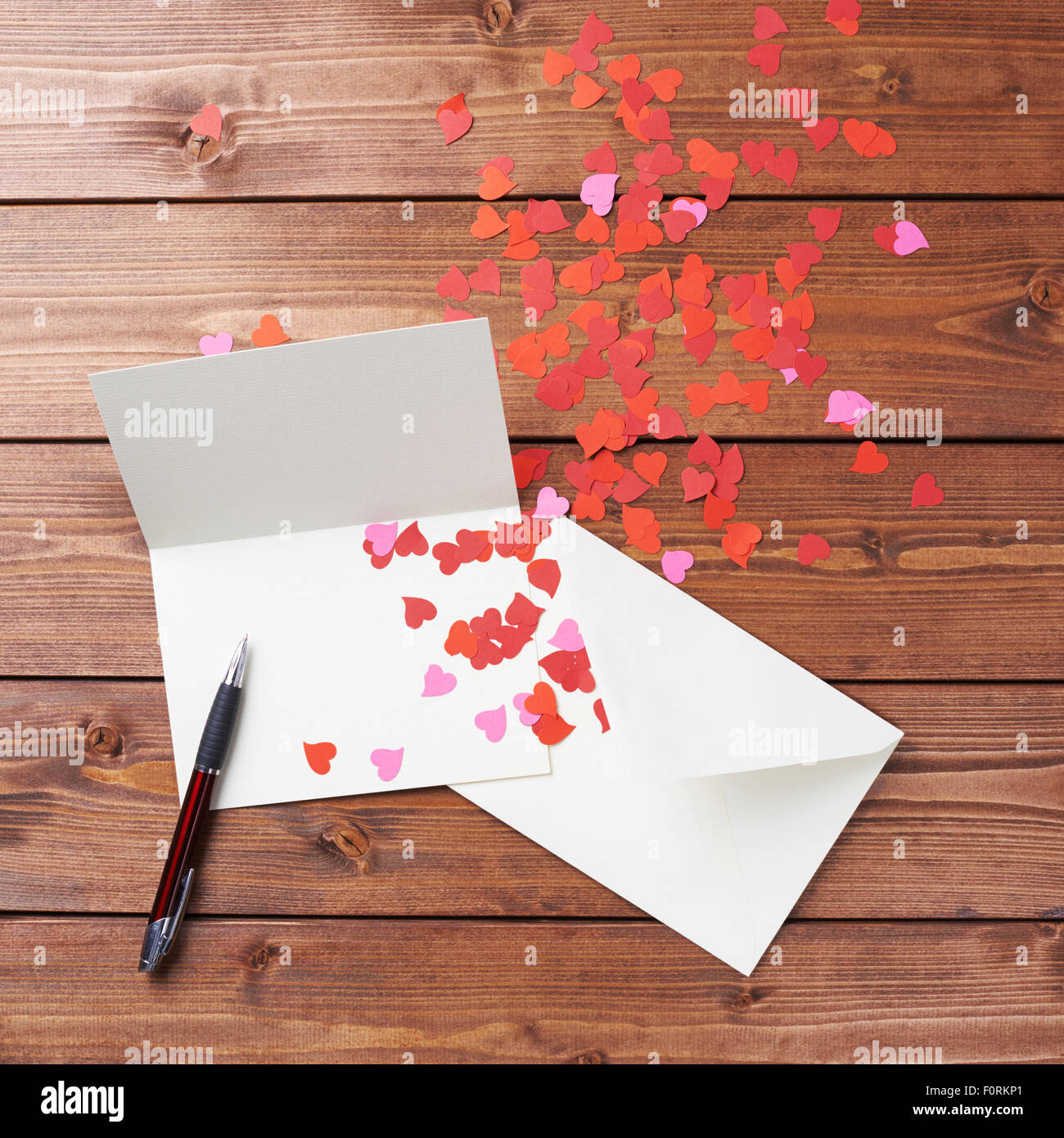 Composition carte Saint-valentin vide Banque D'Images