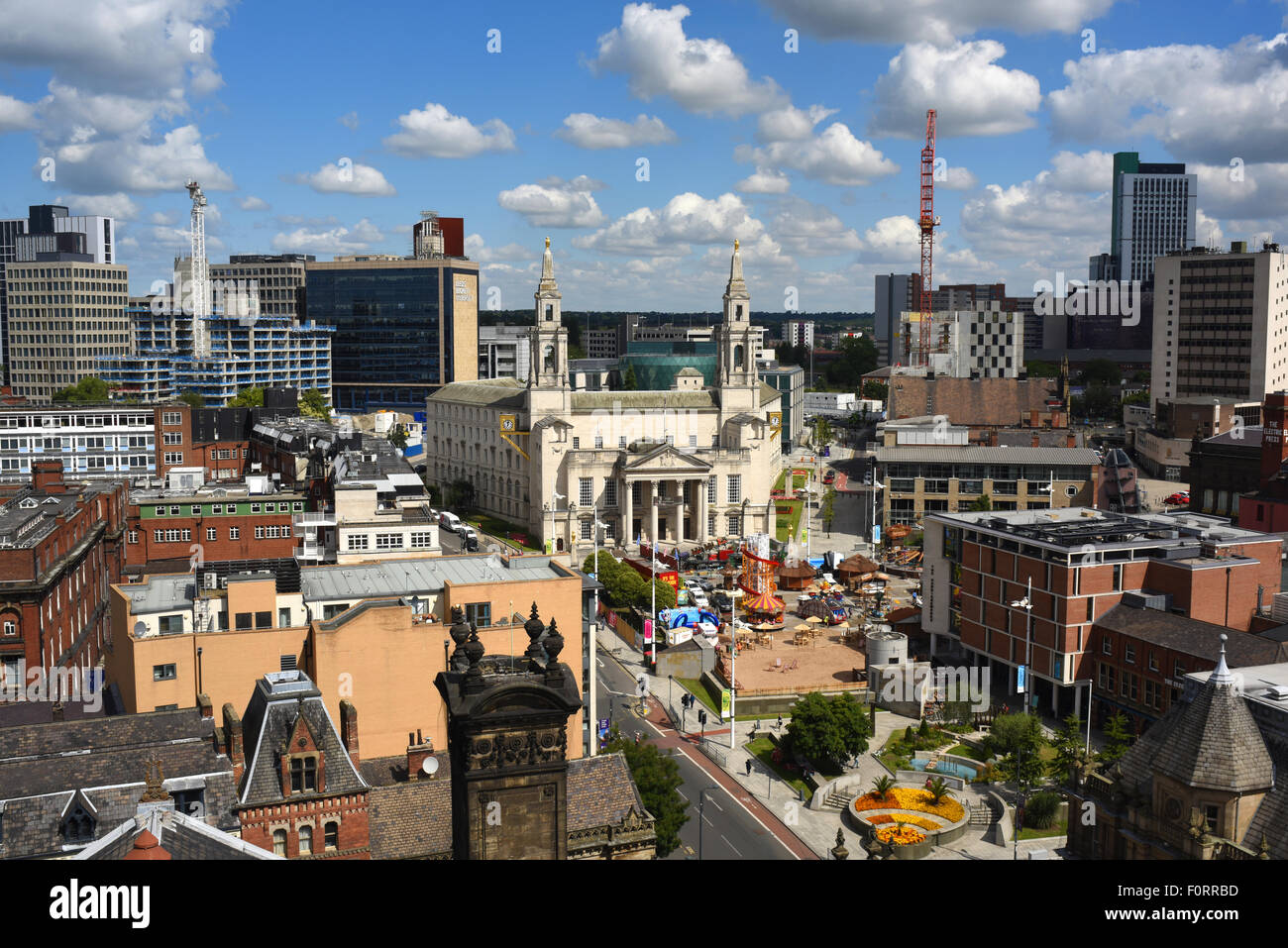 Skyline et Leeds civic hall conçu par Vincent harris united kingdom Banque D'Images