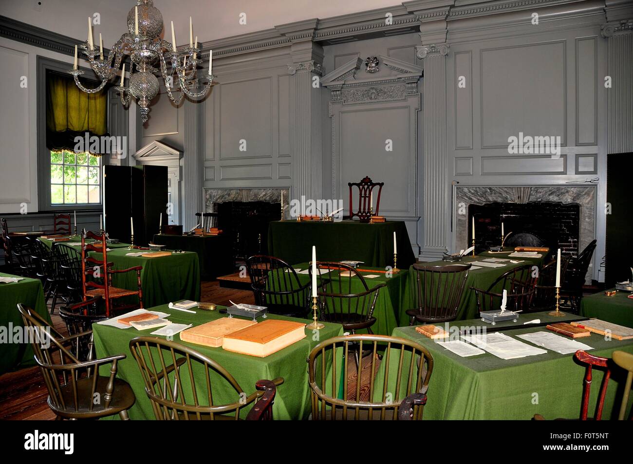 Philadelphie, Pennsylvanie : place à l'intérieur de l'Assemblée 1732-1756 l'Independance Hall où la Convention constitutionnelle s'est réuni en 1787 Banque D'Images