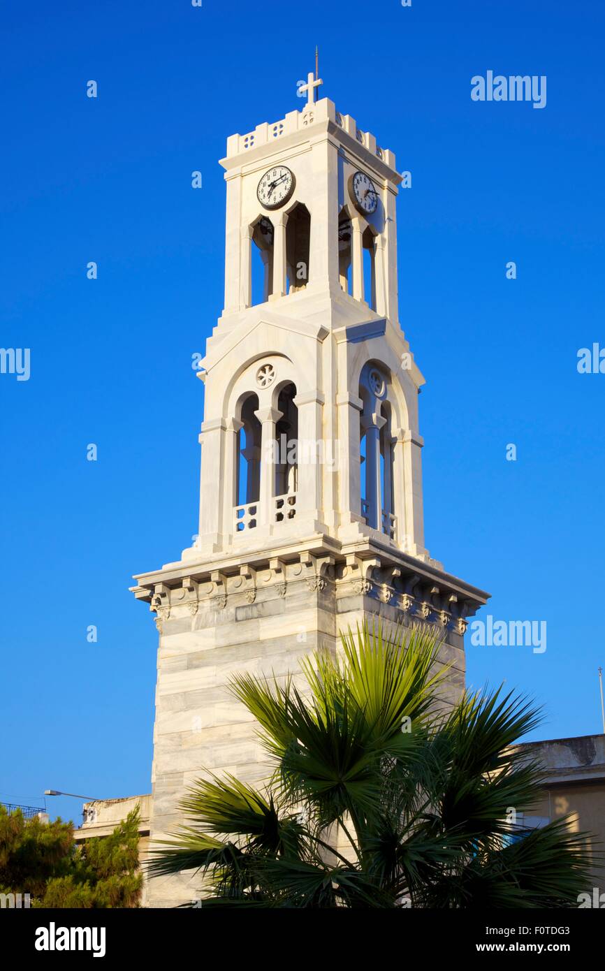 Tour de l'horloge, Pothia, Kalymnos, Dodecanese, îles grecques, Grèce, Europe Banque D'Images