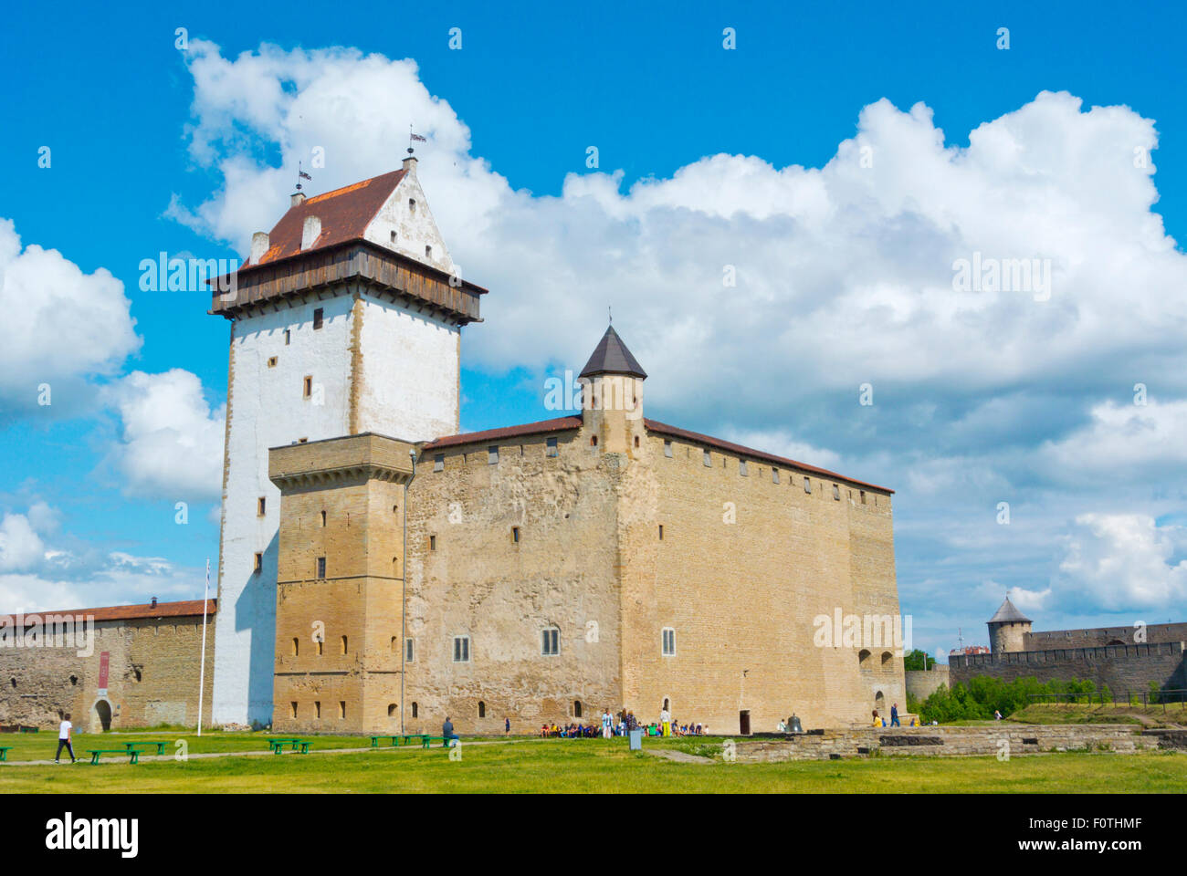 Hermanni Linnus, Hermann castle, Narva, comté d'Ida-Viru, est de l'Estonie, Europe Banque D'Images