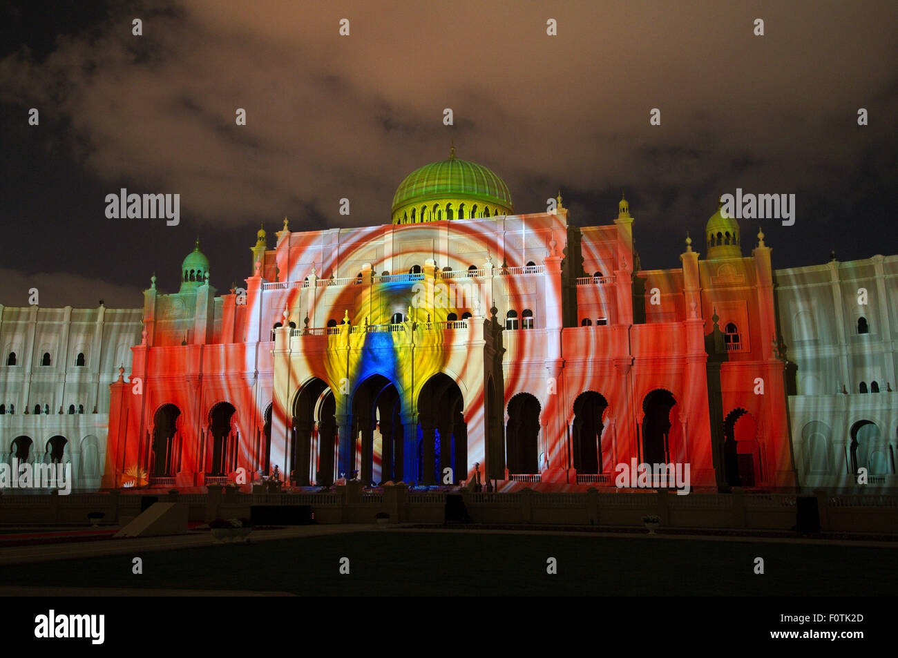 Emirat Sharjah, Emirats Arabes Unis. 15 Oct, 2014. Festival Lumière Sharjah, musée islamique de cevilization, Emirat Sharjah, Émirats arabes unis, près de East © Andrey Nekrasov/ZUMA/ZUMAPRESS.com/Alamy fil Live News Banque D'Images