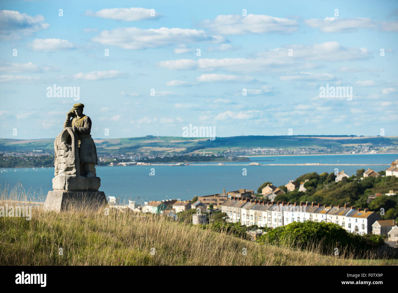 Menhirs sur l'île de Portland, Dorset Banque D'Images