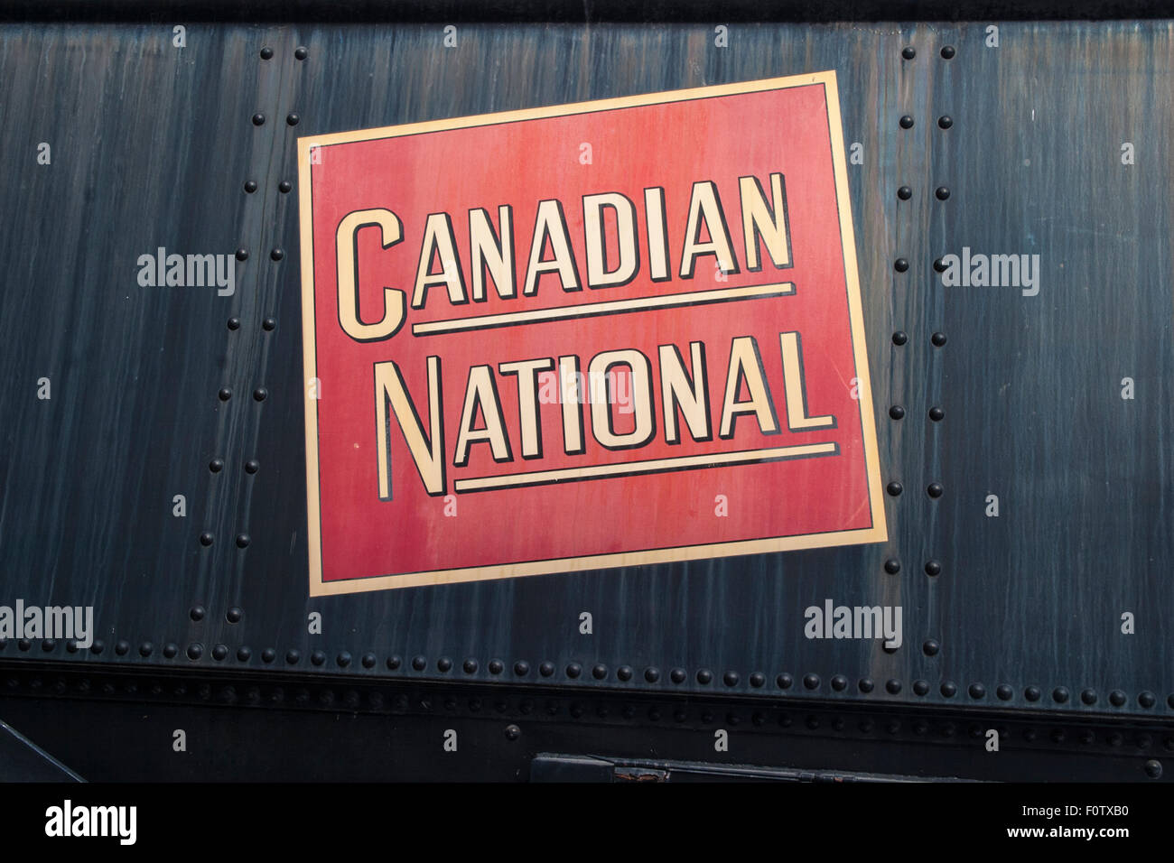 Exposition Les trains du CN, à TORONTO, ONTARIO, CANADA - circa 2008. Un musée en plein air pour l'affichage de plusieurs locomotives du Canadien National Banque D'Images