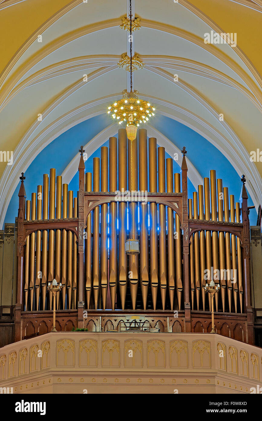 L'Église Catholique Ste Brigitte pipe organ Banque D'Images
