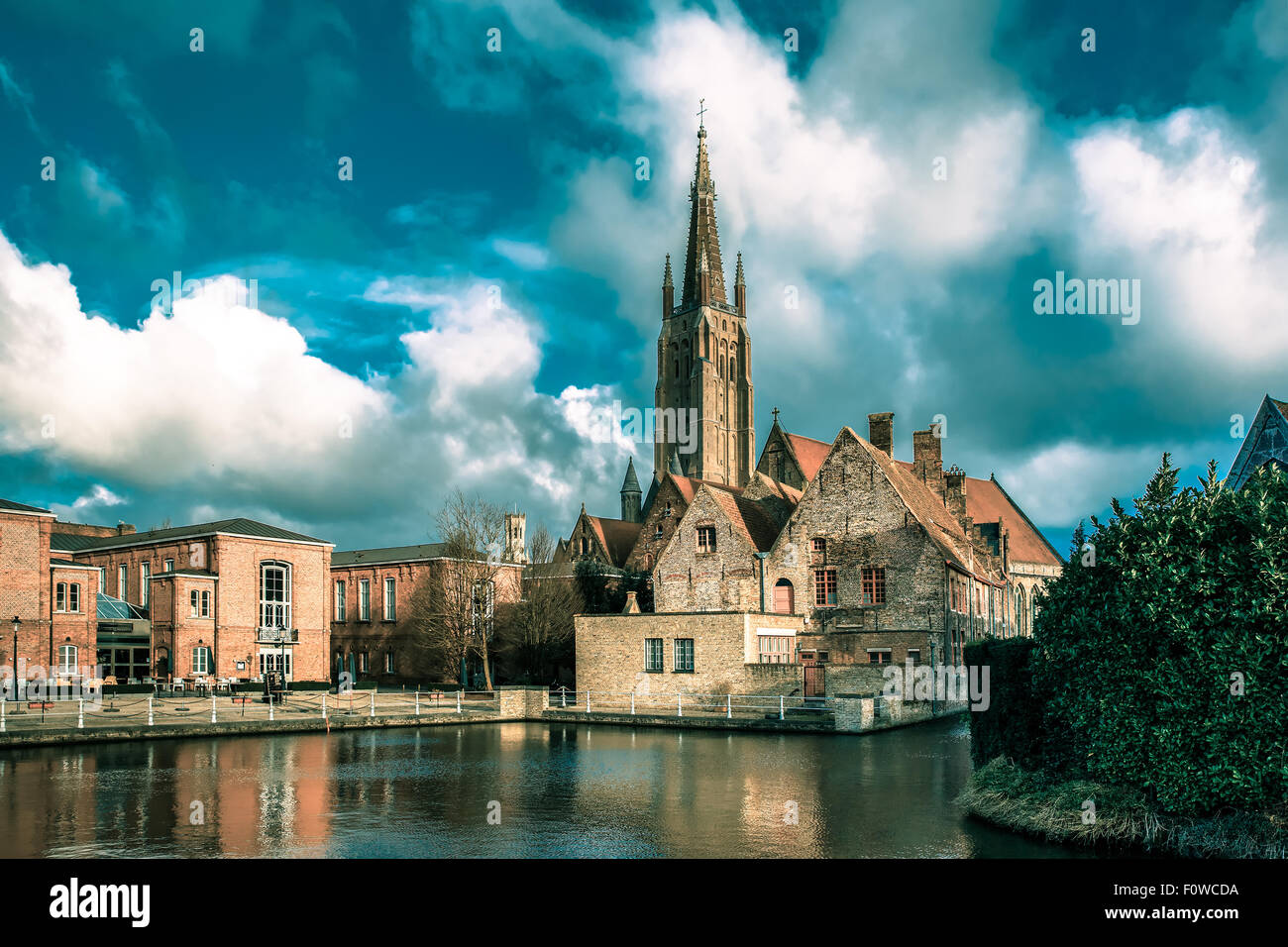 Le pittoresque paysage de ville à Bruges, Belgique Banque D'Images
