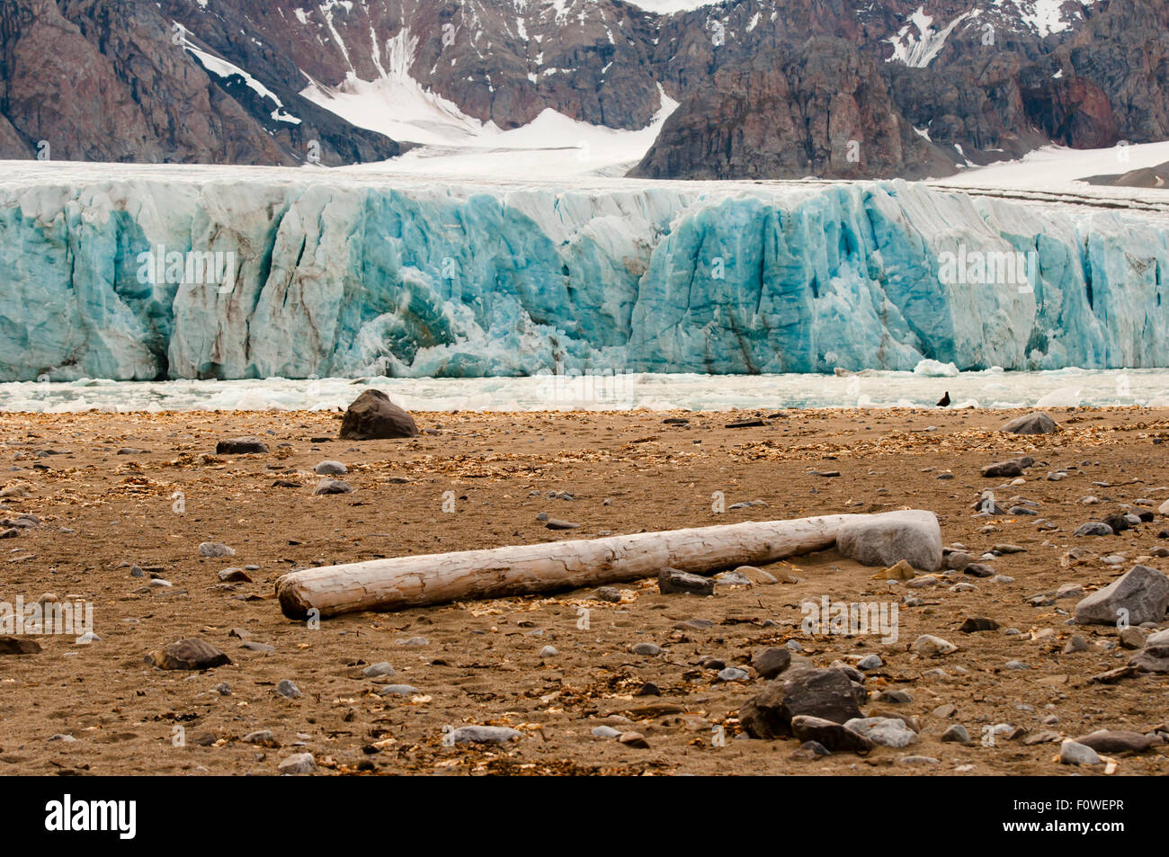 14 Juillet - Glacier - Spitzberg Svalbard Banque D'Images