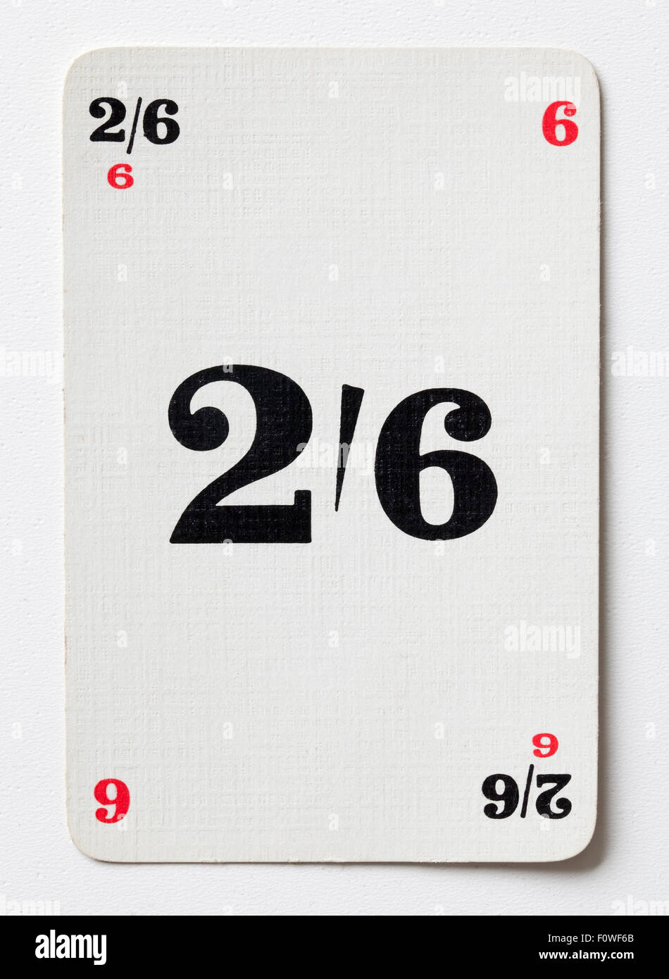 Deux anciens shillings et six pence jeu de carte de jeu Résumé Banque D'Images