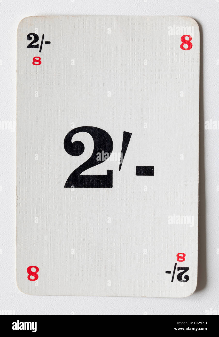 Deux vieux jeu de carte shillings résumer le jeu Banque D'Images