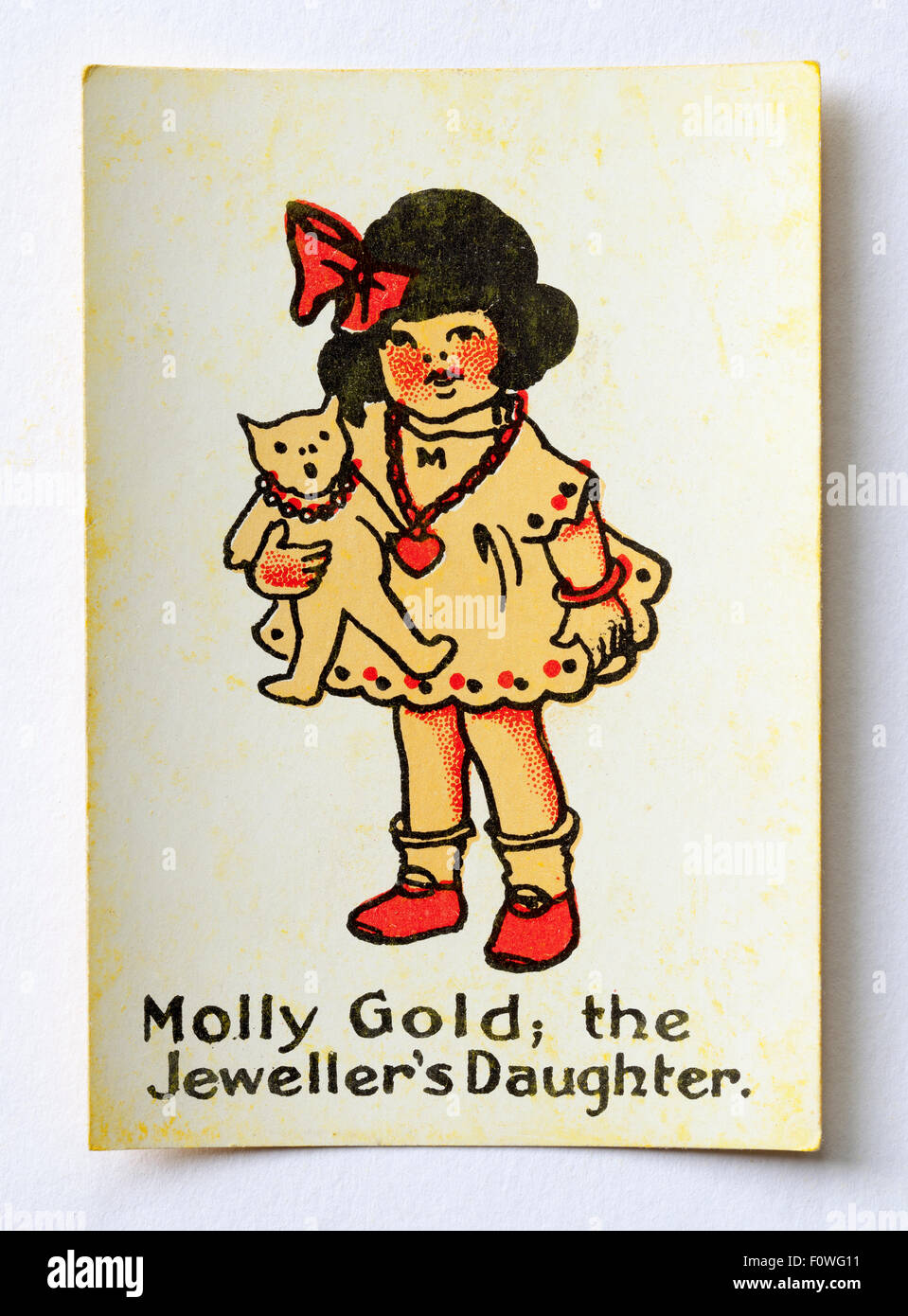 Or la fille de Molly bijoutiers de familles heureuses pack de cartes à jouer Banque D'Images