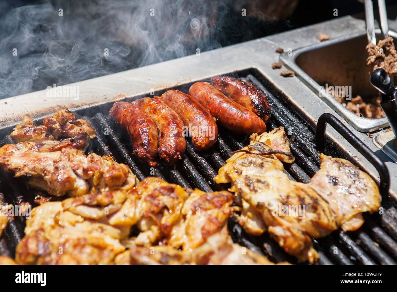 Poulet grillé de l'alimentation de rue Banque D'Images