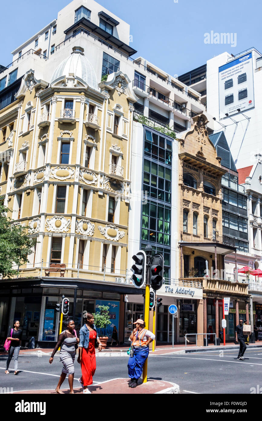 Cape Town Afrique du Sud,Centre ville,centre,Adderley Street,gratte-ciel,bâtiments,SAfri150311005 Banque D'Images