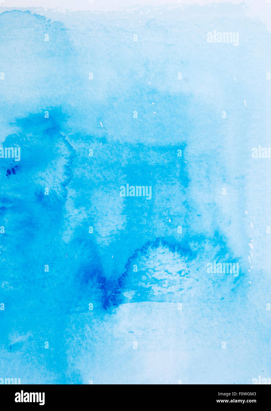 Abstract blue texture peinture main aquarelle Banque D'Images