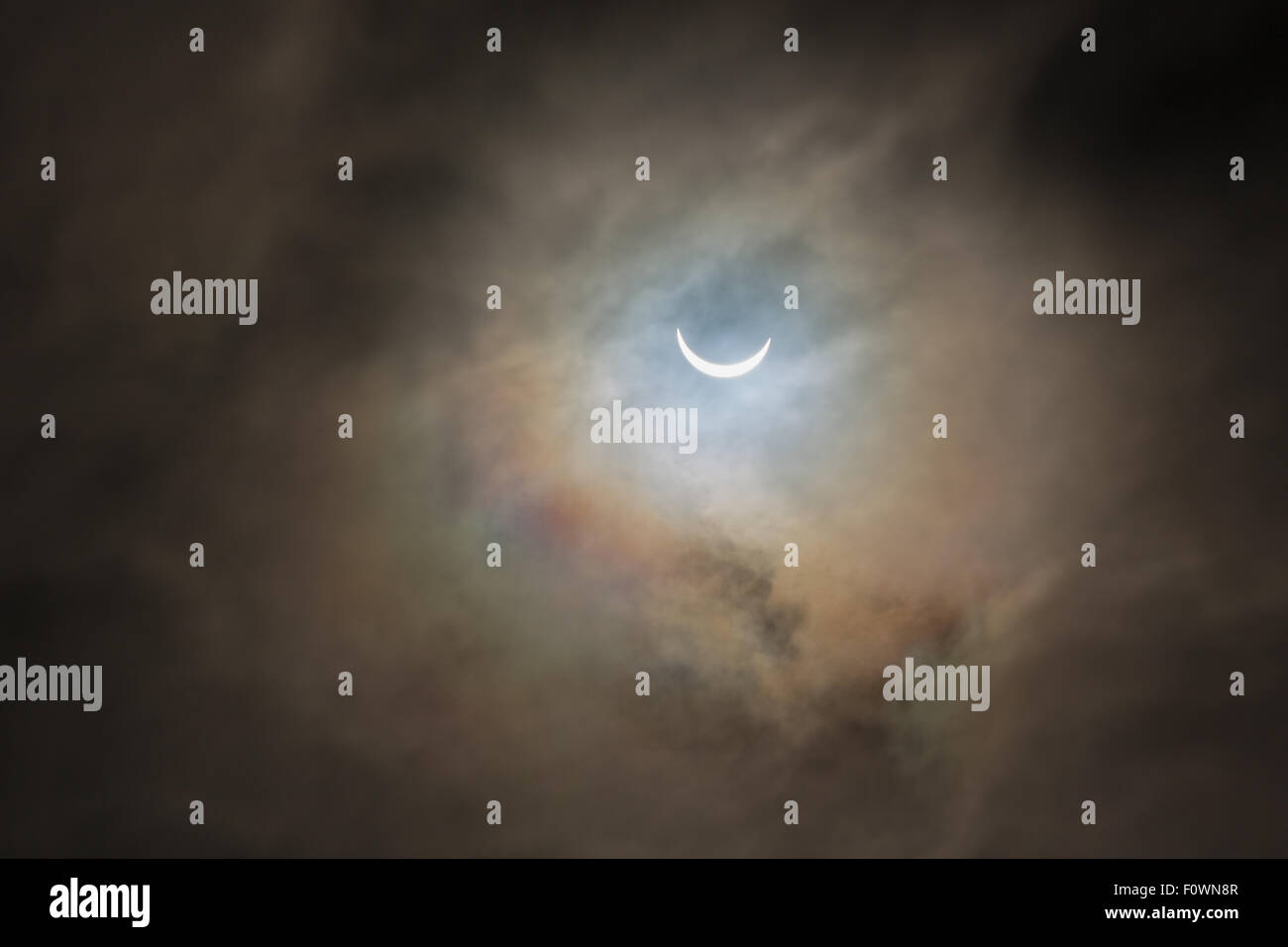 Éclipse solaire, le Royaume-Uni le 20 mars 2015 Banque D'Images