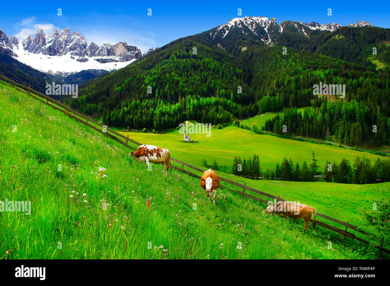 Paysage alpin impressionnant,vue panoramique,Dolomites, Italie Banque D'Images