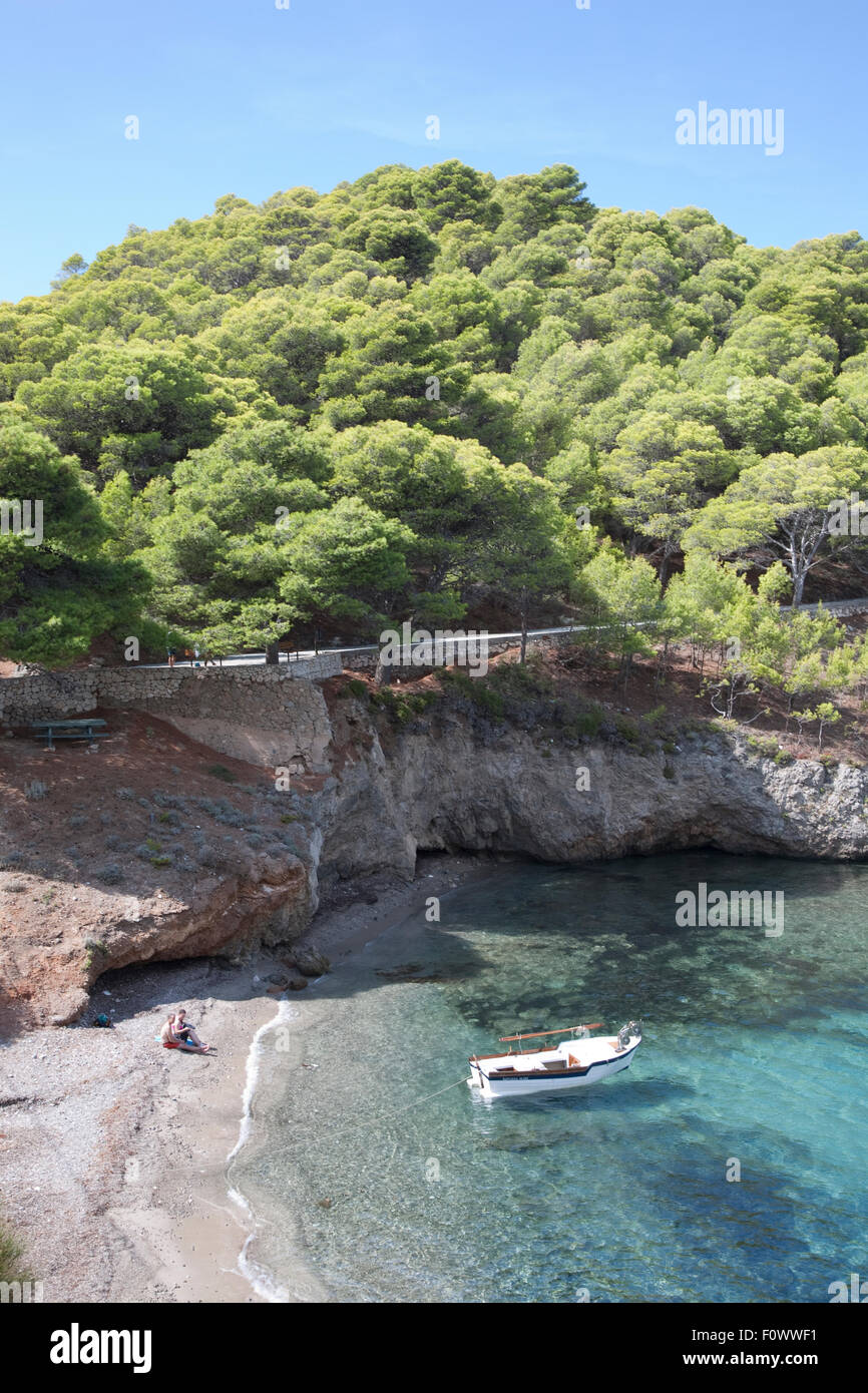 La baie d'Assos, sur l'île grecque de Céphalonie, accueil à la vedette de cinéma, 'CAPITAINE CORELLI'S MANDOLIN' Banque D'Images