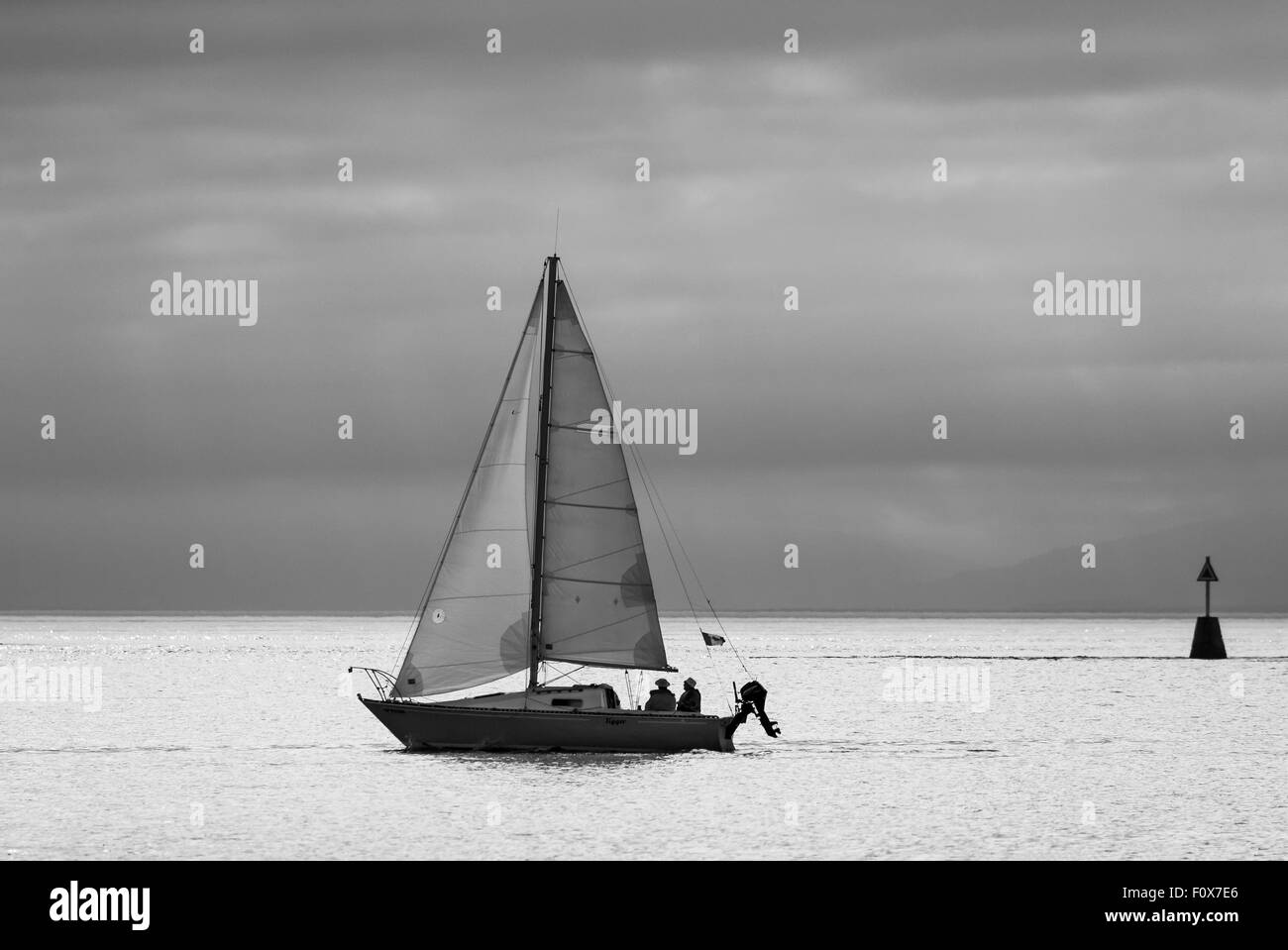 Voilier à Juan de Fuca Strait-Victoria, British Columbia, Canada. Banque D'Images