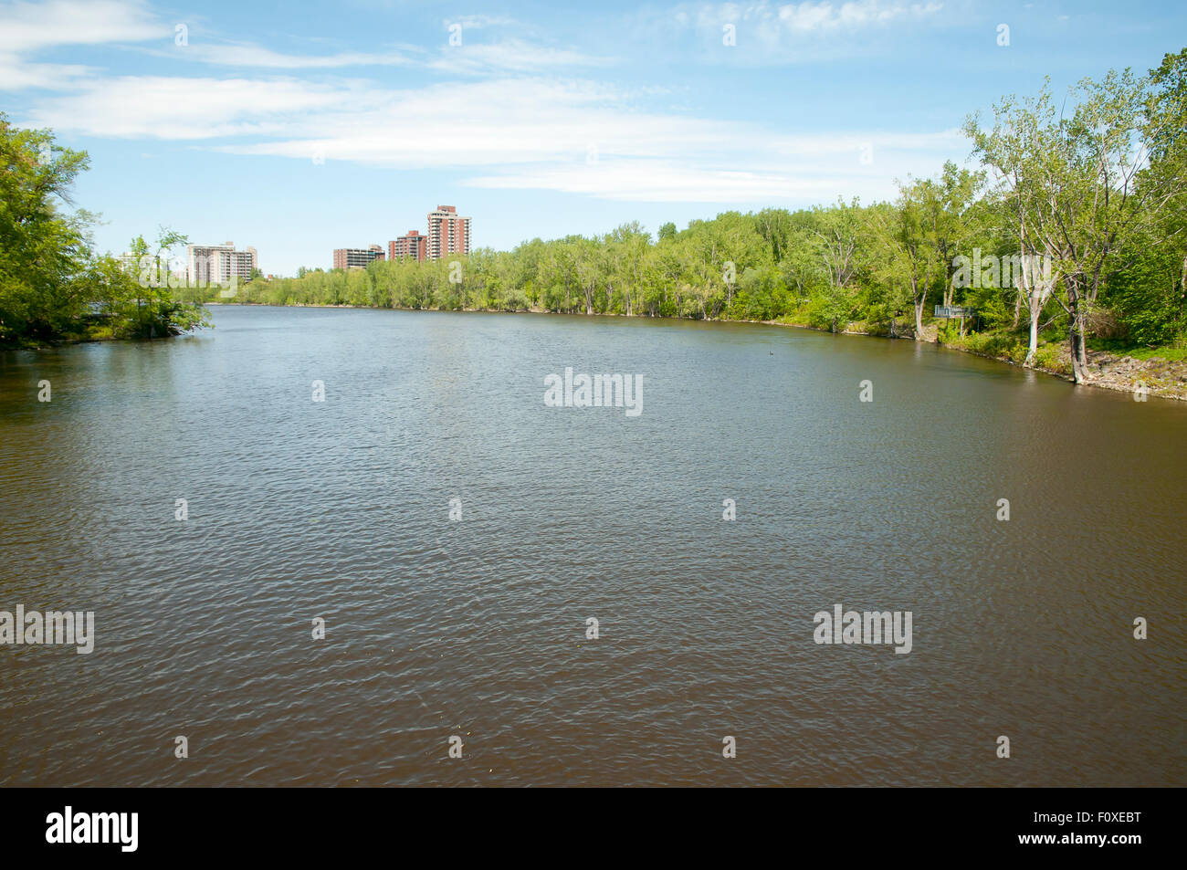 Rivière des Prairies - Montréal - Canada Banque D'Images