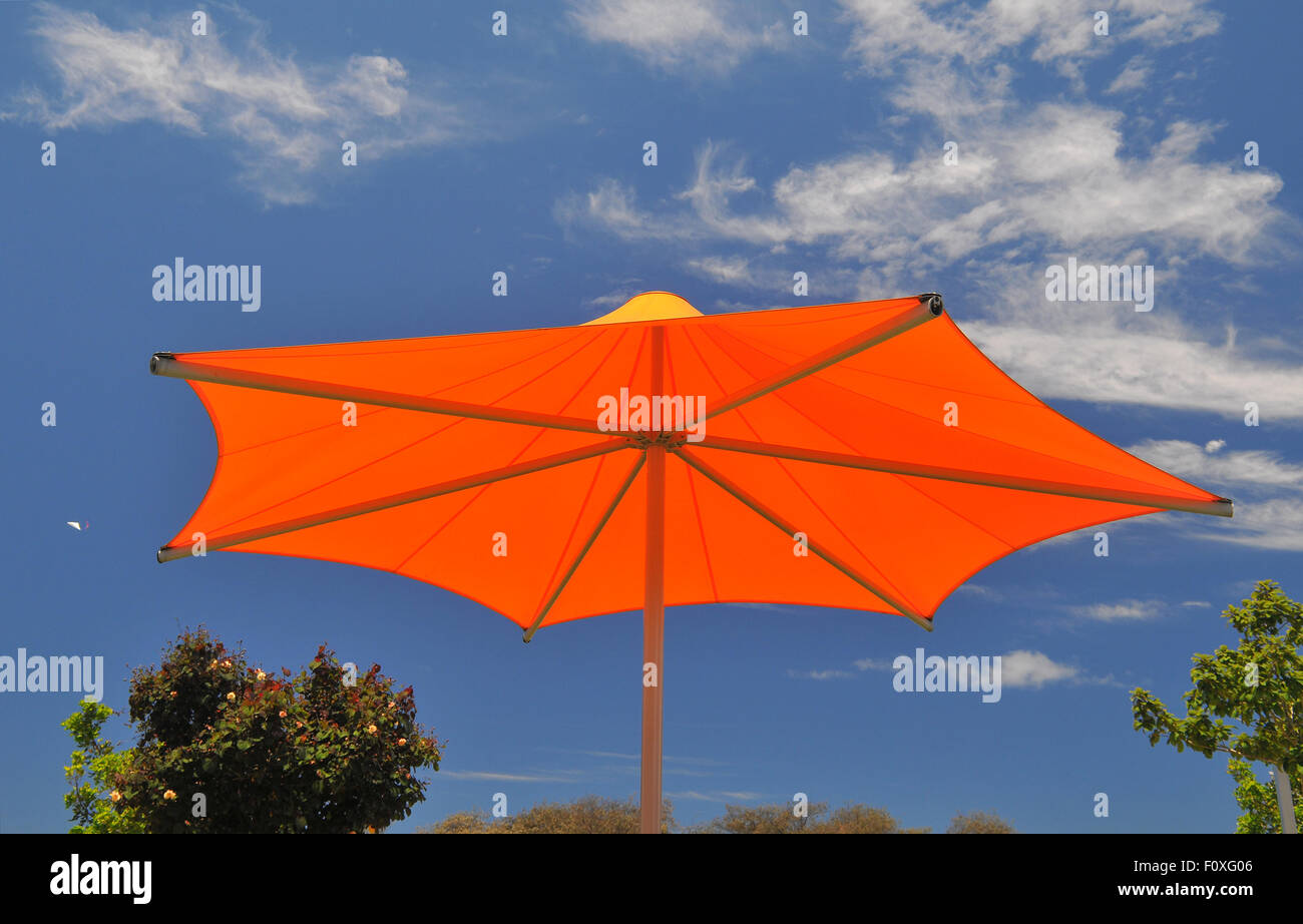 Parapluie parasol Orange Banque D'Images