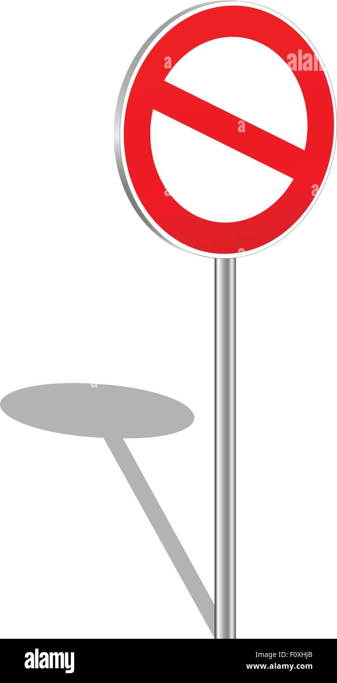 Interdiction 3D signe isolé sur un fond blanc. Vector illustration. Illustration de Vecteur