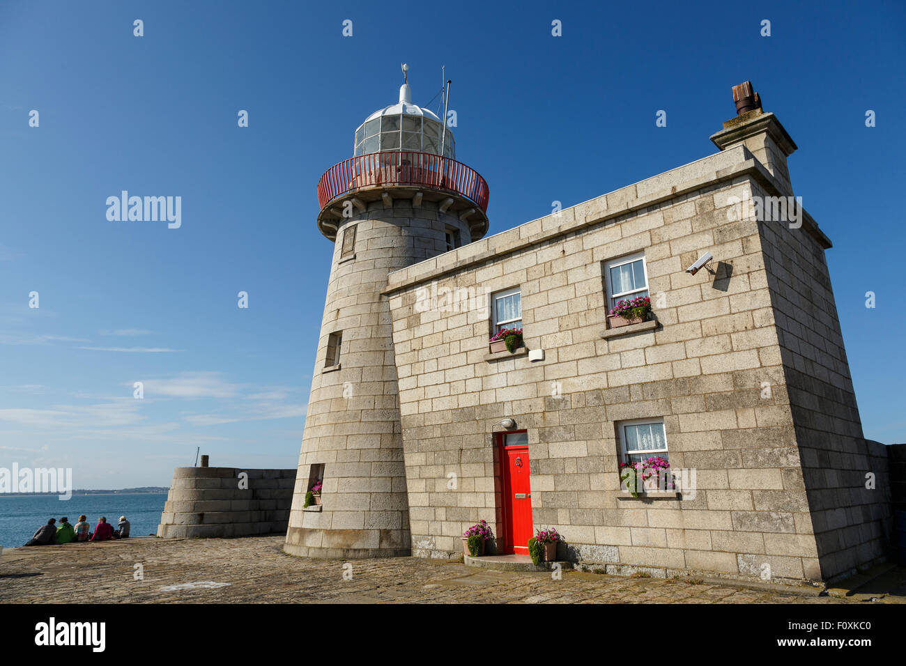 Phare, le port de Howth, Howth, Irlande, Europe Banque D'Images