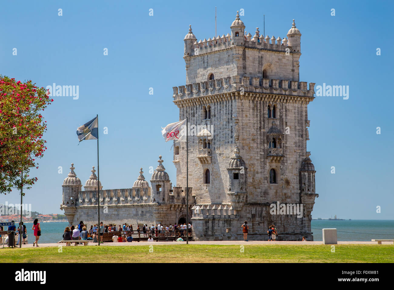 Torre de Belem forteresse à Belém, Lisbonne, Portugal Banque D'Images