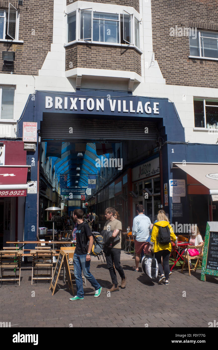 Entrée de Brixton Brixton Village market London England UK Banque D'Images