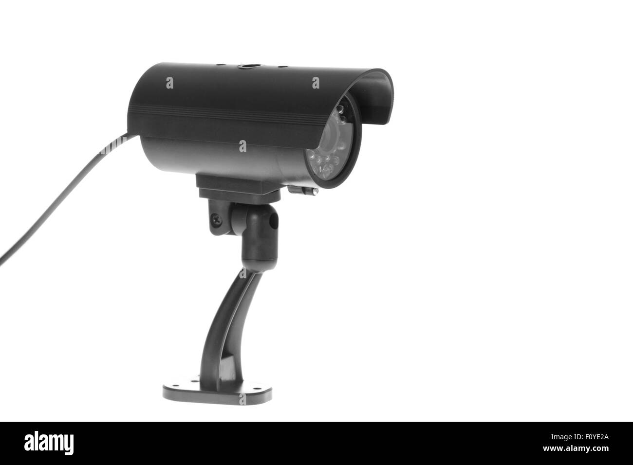 Caméra de surveillance secrète. Isolé sur fond blanc. Banque D'Images