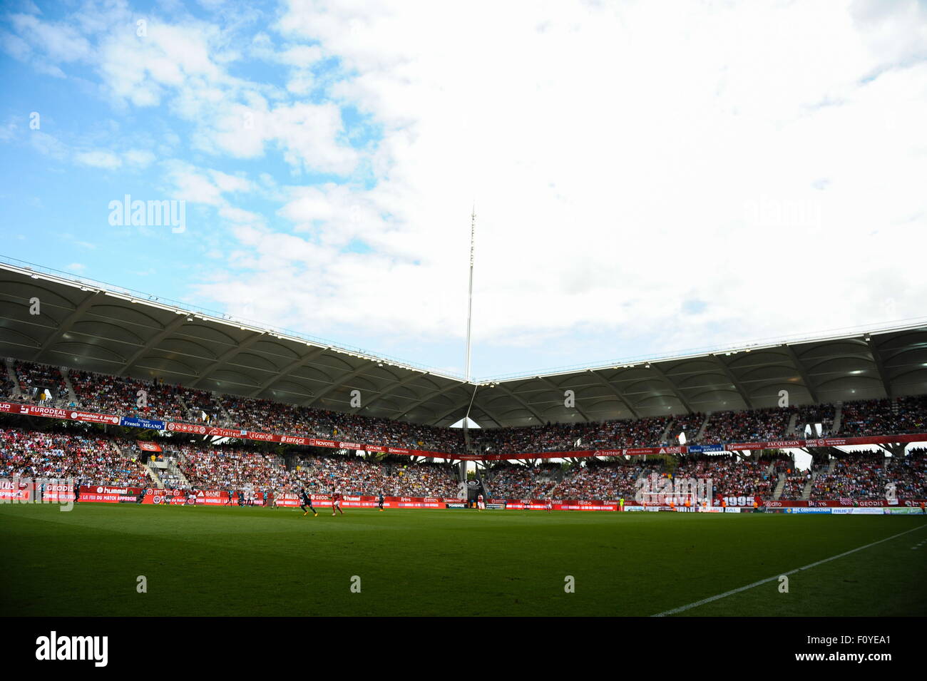 Illustration Stade Delaune - 16.08.2015 - Reims/Marseille - 2eme journée de Ligue 1.Photo : André Ferreira/Icon Sport Banque D'Images