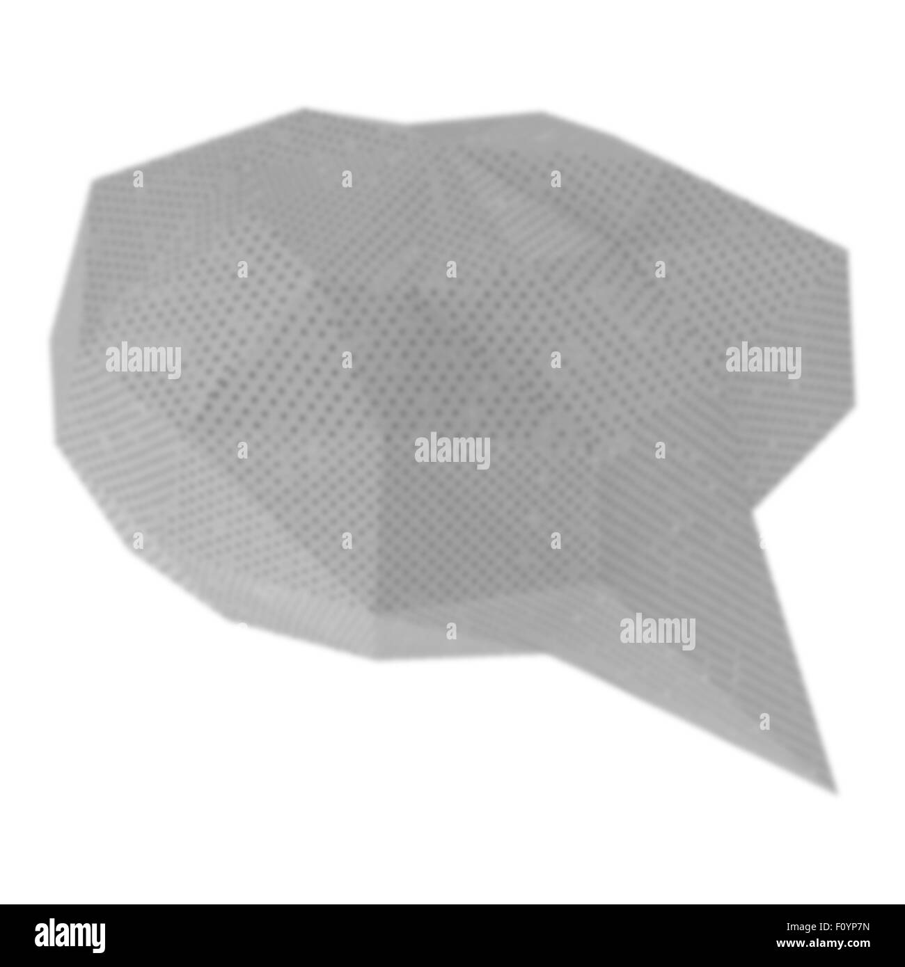 Faible floue poly bulle géométrique sur fond blanc Banque D'Images