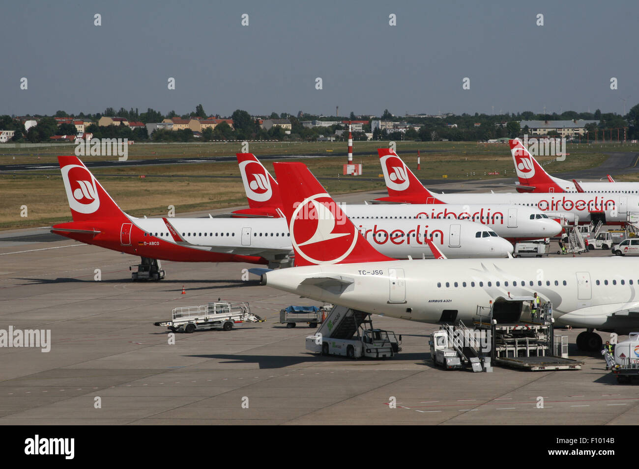 L'aéroport Tegel de Berlin AIR BERLIN Banque D'Images
