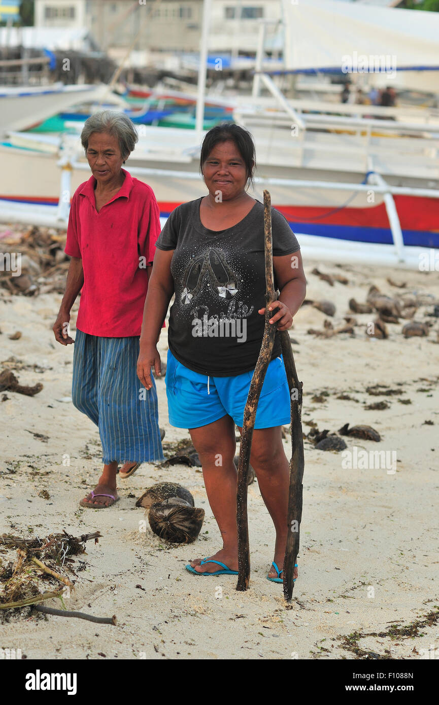 Filipinas près du chantier Panagsama Beach Moalboal La Province de Cebu aux Philippines Banque D'Images