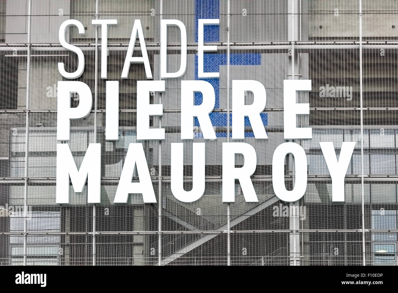 Vue rapprochée de nouveau stade de football, Pierre Mauroy Banque D'Images