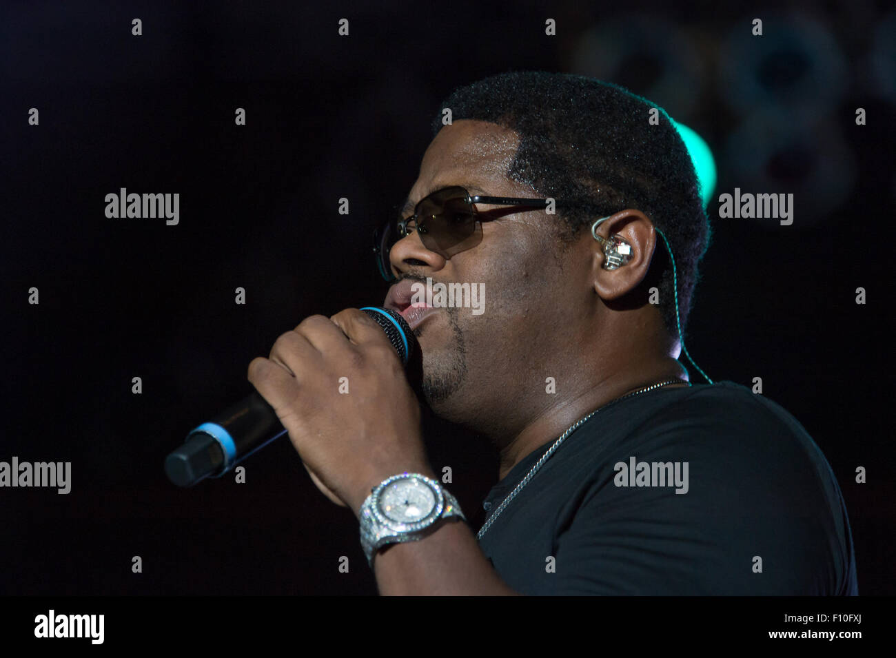 LINCOLN, CA - le 22 août : Nathan Morris de Boyz II Men effectue à Thunder Valley Casino Resort dans la région de Lincoln, Californie sur circons Banque D'Images