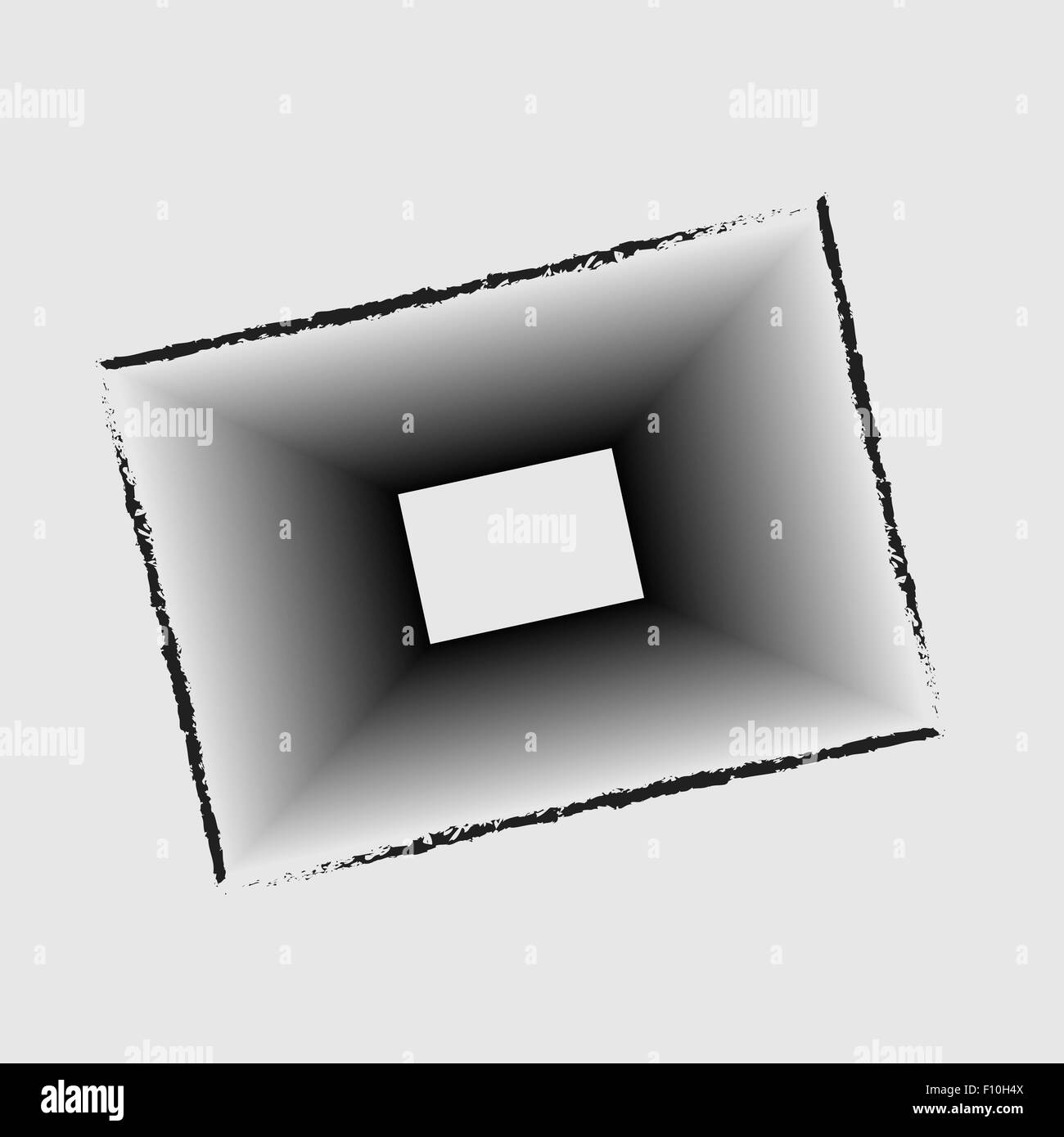 Trou dans un des cadres décoratifs comme un concept Illustration de Vecteur