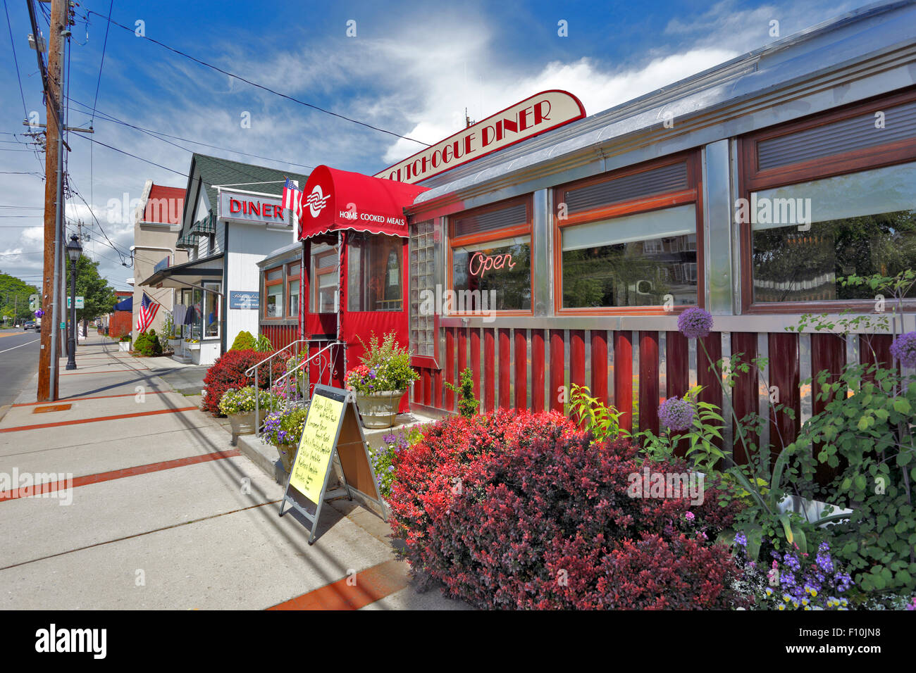 Old fashioned diner Long Island New York Banque D'Images