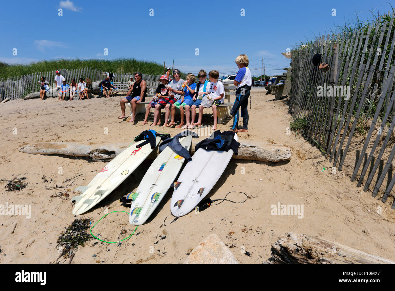Ditch Plains Montauk Beach Long Island New York Banque D'Images