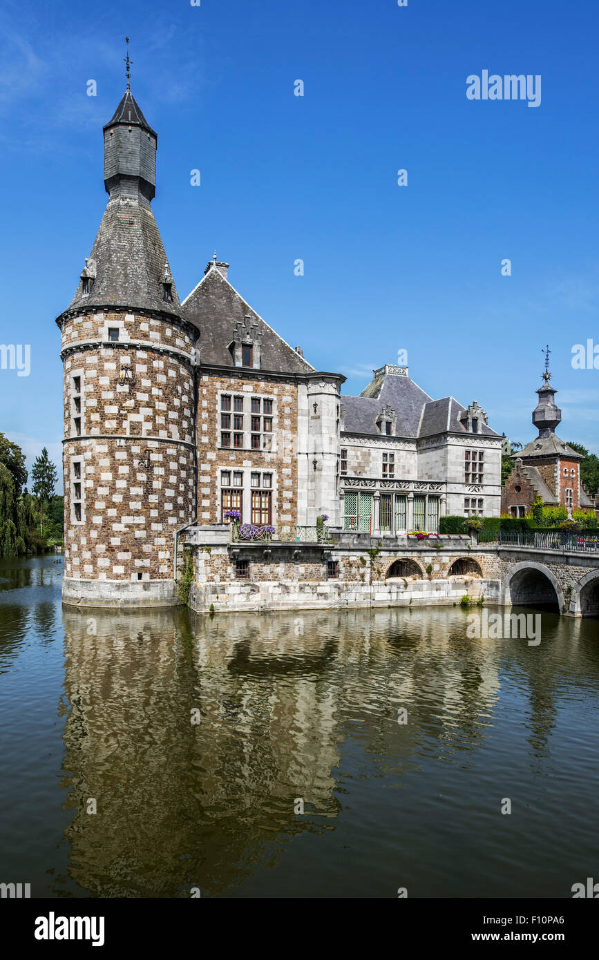 16e siècle, le Château de Jehay Jehay / Château / Château de Jehay-Bodegnée à Amay, Liège, Wallonie, Belgique Banque D'Images