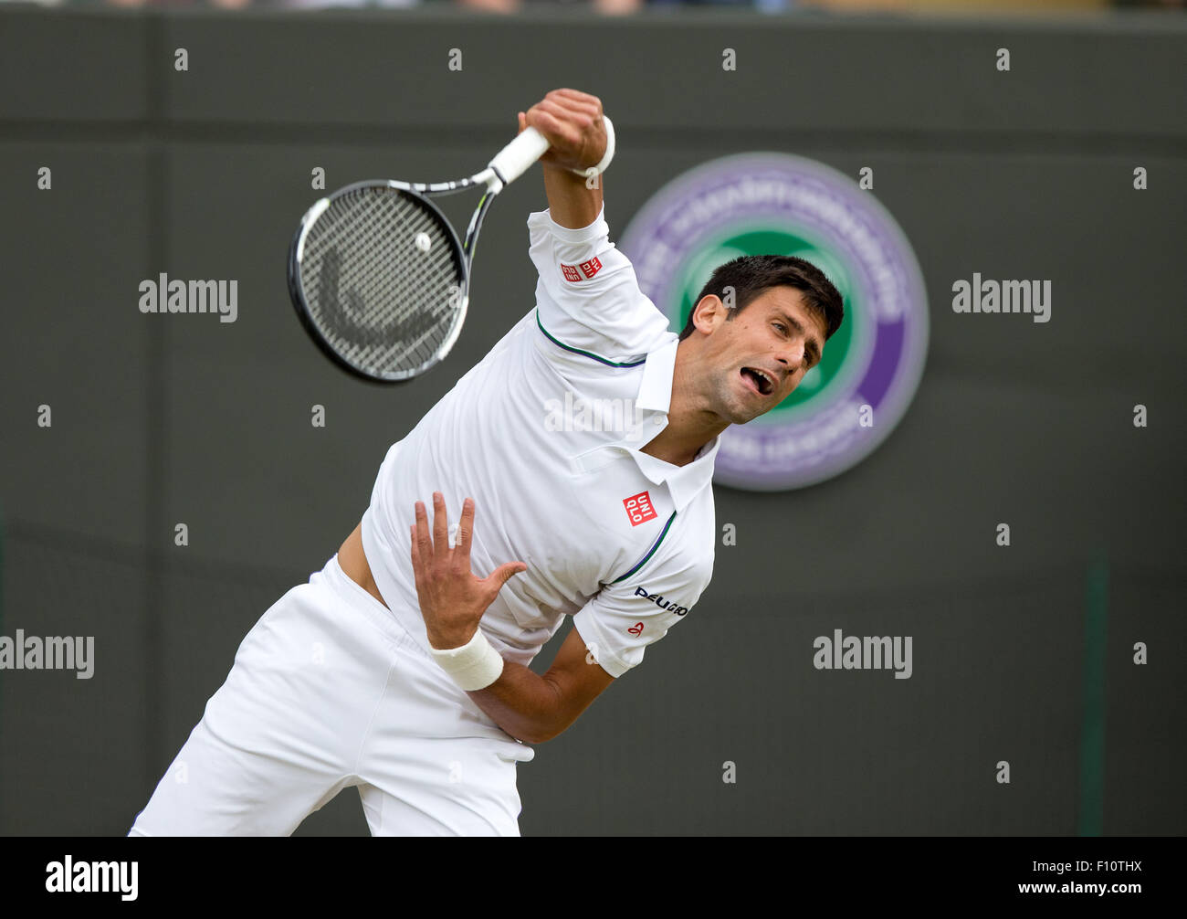 Novak Djokovic (SRB),de Wimbledon 2015, Londres, Angleterre. Banque D'Images