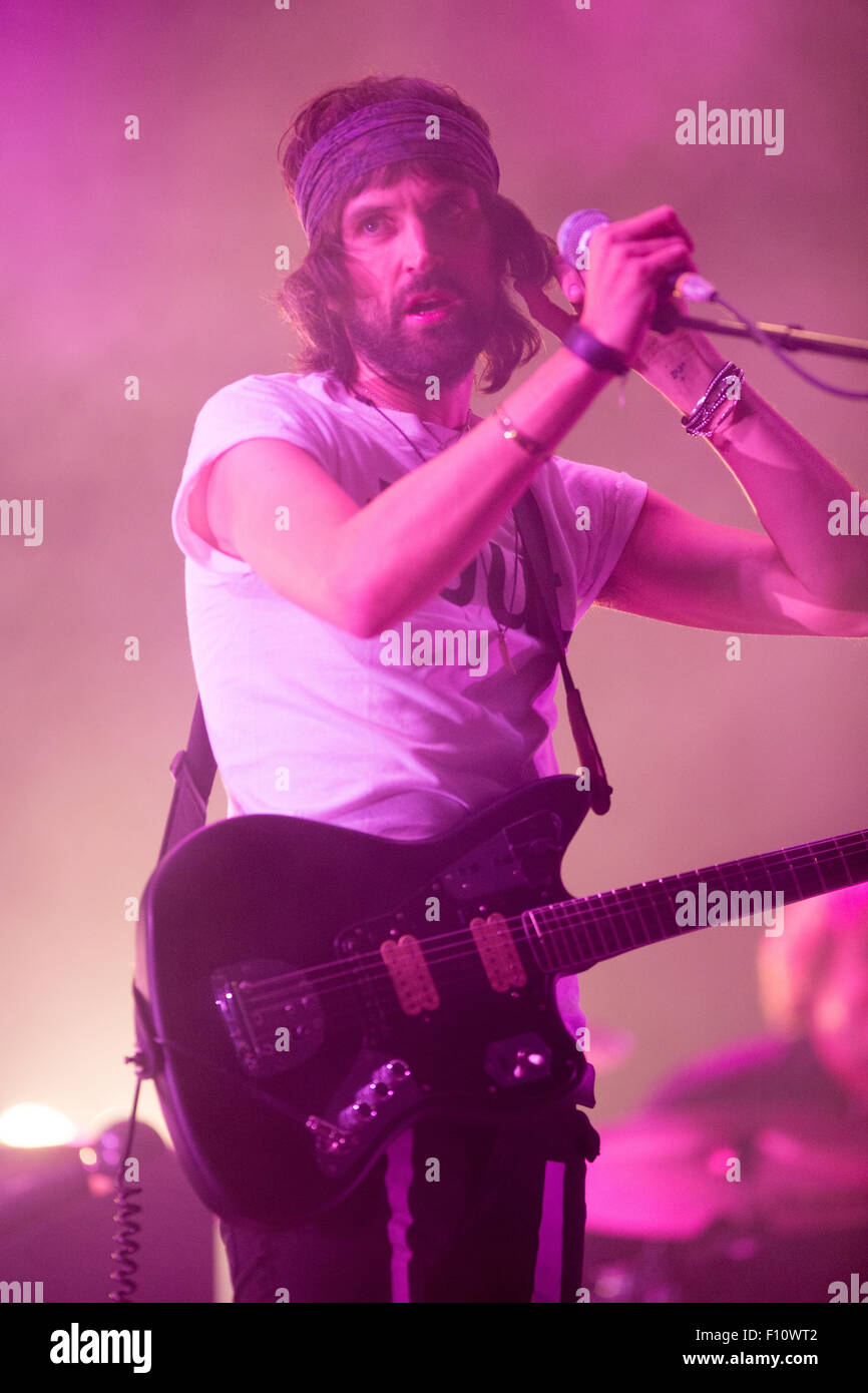 Sergio Pizzorno de Kasabian au V Festival à Chelmsford, Essex Banque D'Images