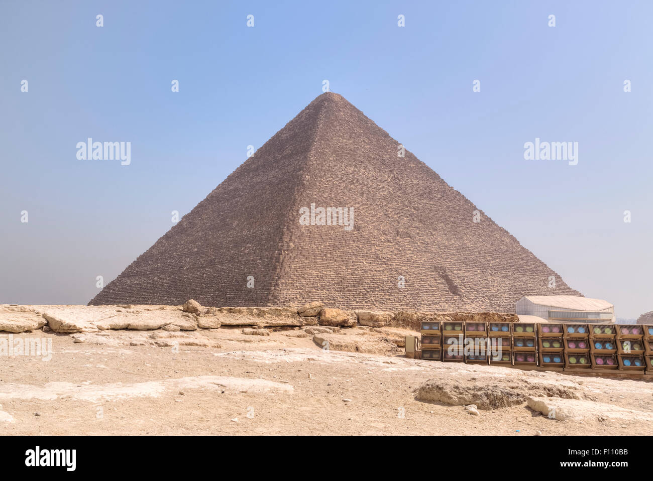 Grande pyramide de Gizeh, Kheops, Giza, Cairo, Égypte, Afrique Banque D'Images