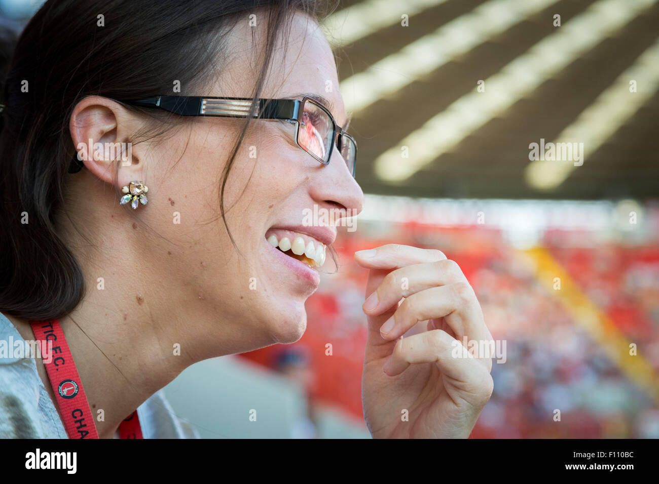 Katrien Meire Charlton Athletic Chef de la direction au stade de la vallée dans le sud-est de Londres. Banque D'Images